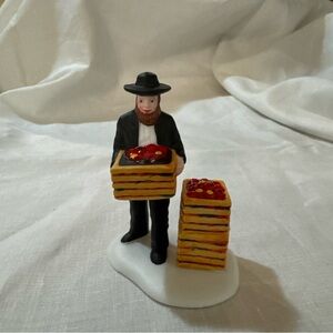 Department 56 replacement Amish man poinsettas crate Christmas Village